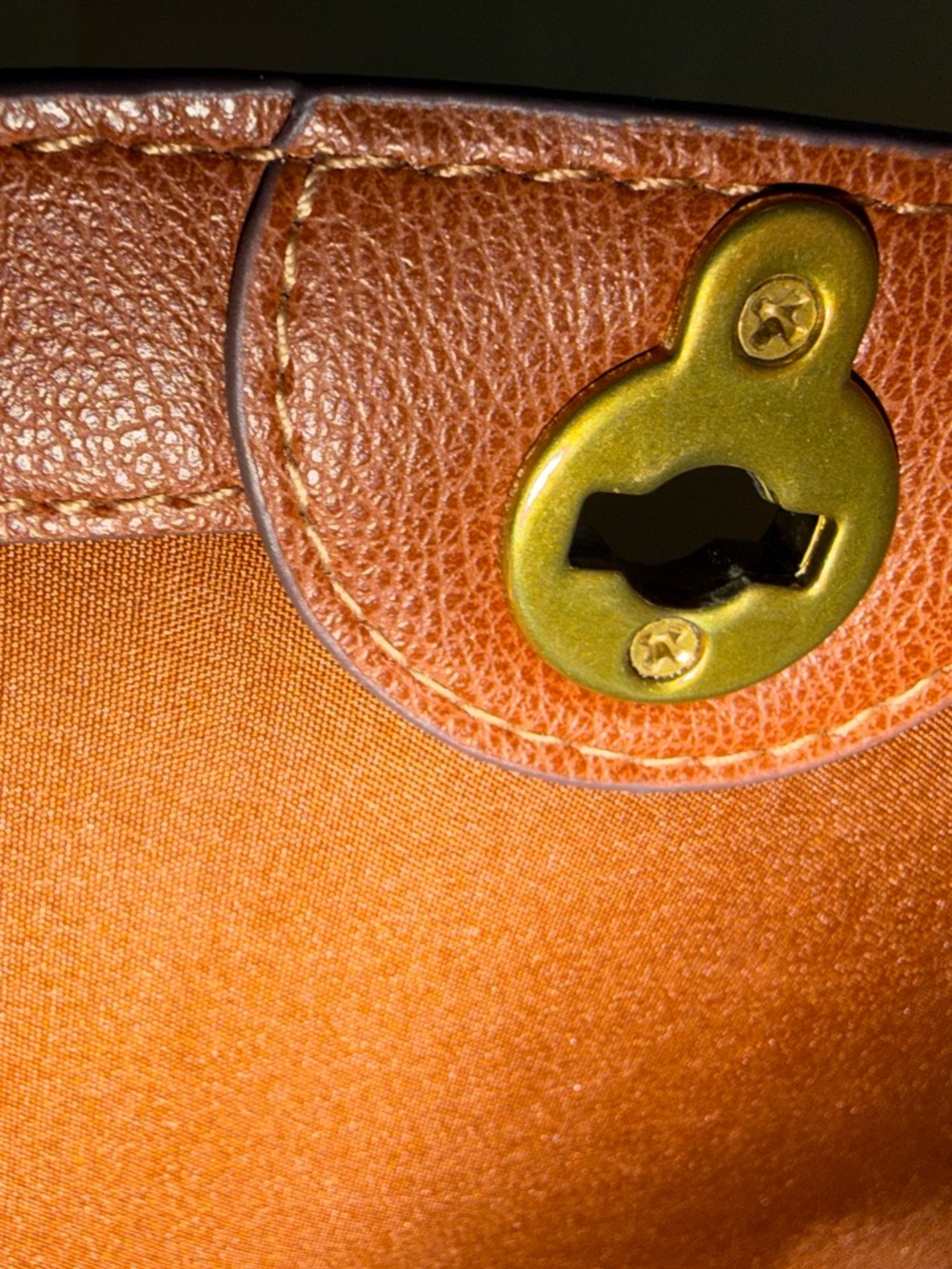 Fossil Pebbled Leather Crossbody in Cognac Brown - Picture 7 of 8
